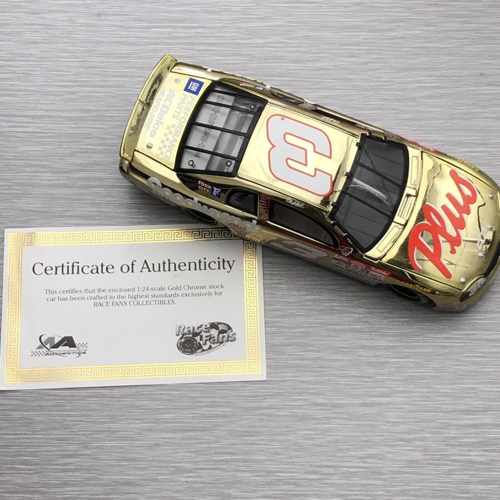 Action Dale Earnhardt #3 GM Goodwrench Stock Car 1:24 Gold Chrome